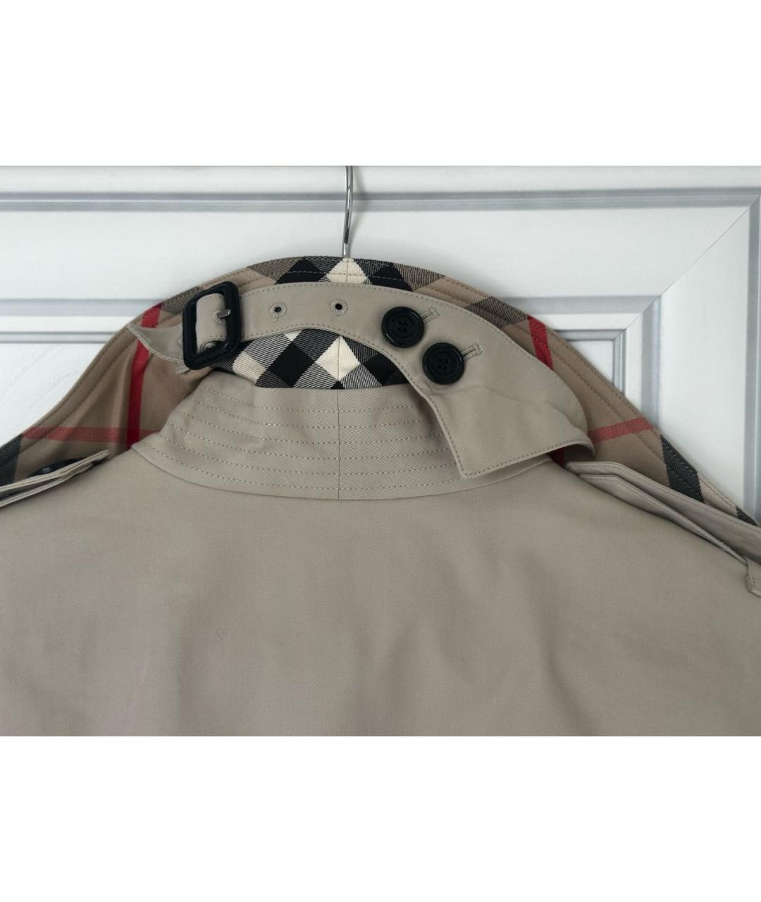 BURBERRY Бежевый хлопковый тренч/плащ, фото 5