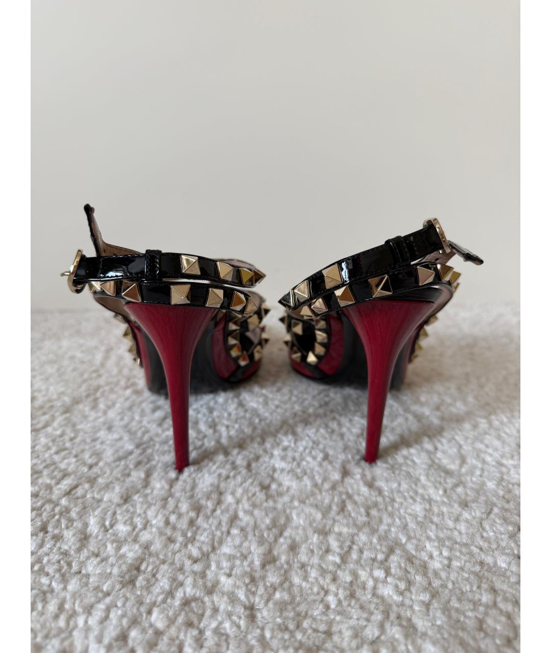 VALENTINO Бордовые туфли из лакированной кожи, фото 4