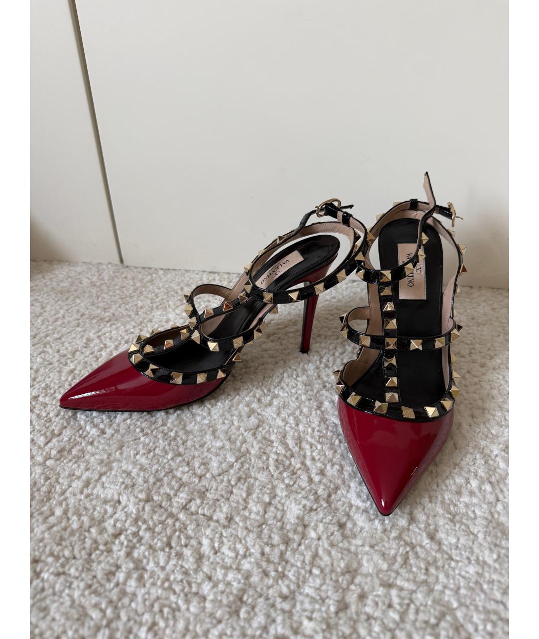 VALENTINO Бордовые туфли из лакированной кожи, фото 6