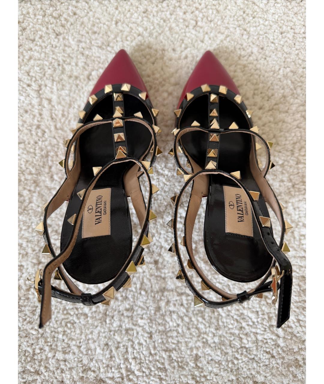 VALENTINO Бордовые туфли из лакированной кожи, фото 3