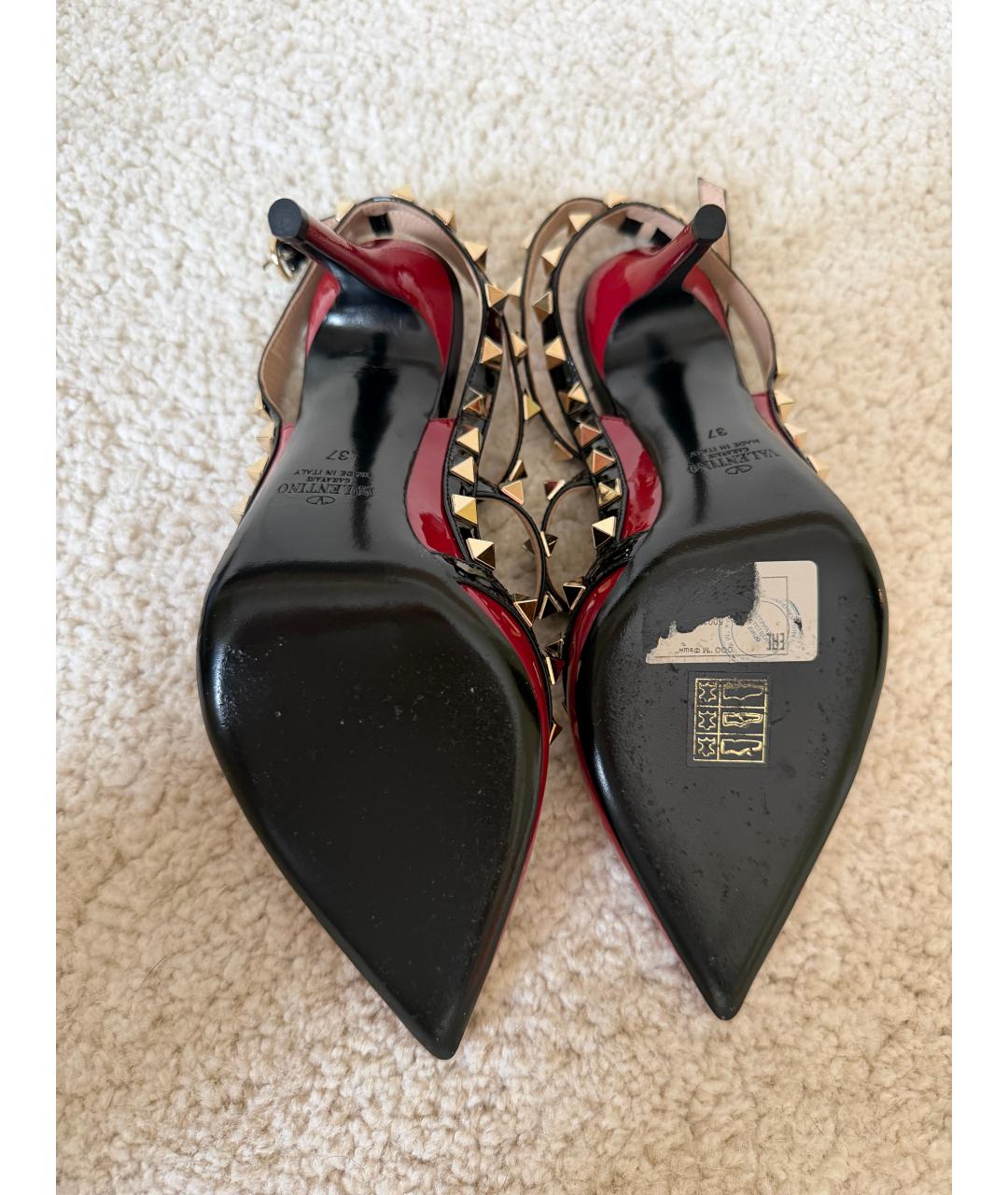 VALENTINO Бордовые туфли из лакированной кожи, фото 5