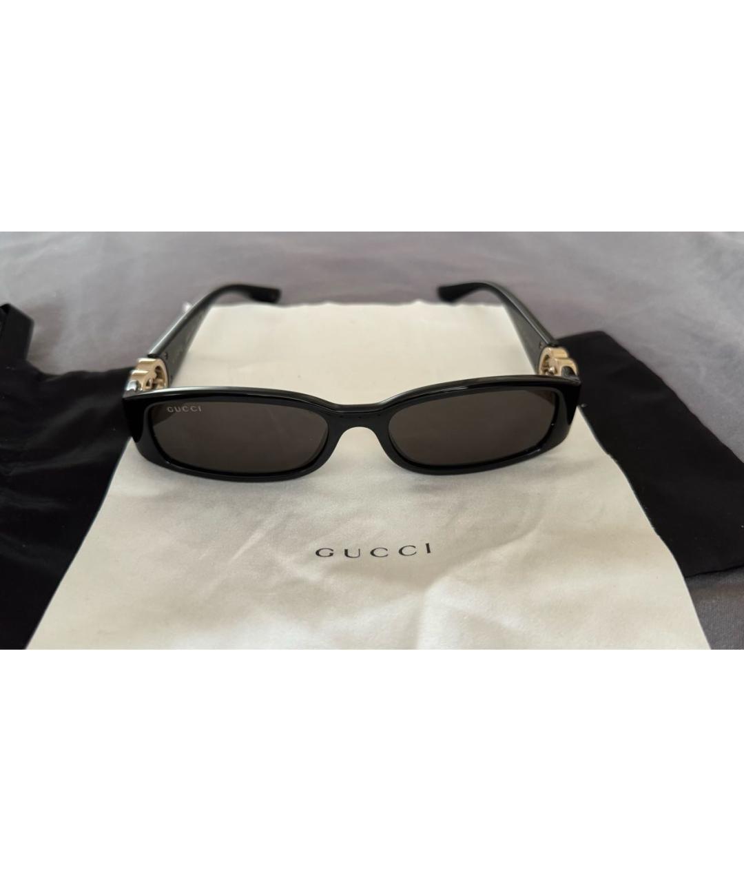 GUCCI Черные пластиковые солнцезащитные очки, фото 8