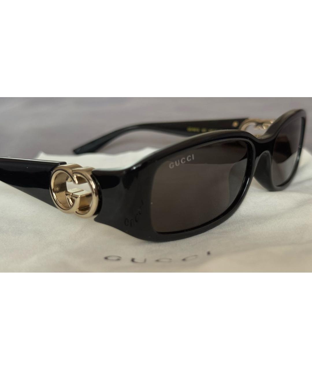 GUCCI Черные пластиковые солнцезащитные очки, фото 3