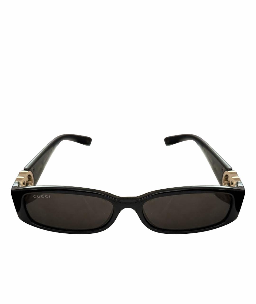 GUCCI Черные пластиковые солнцезащитные очки, фото 1