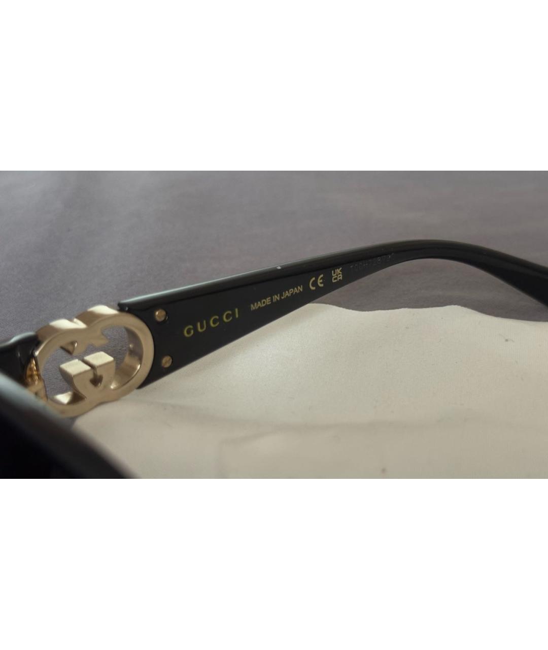 GUCCI Черные пластиковые солнцезащитные очки, фото 6