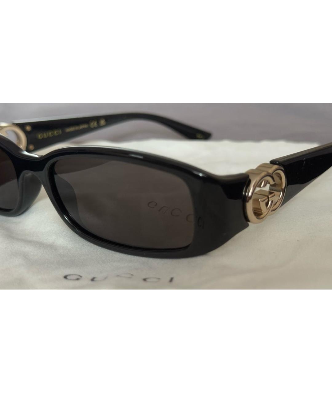 GUCCI Черные пластиковые солнцезащитные очки, фото 7