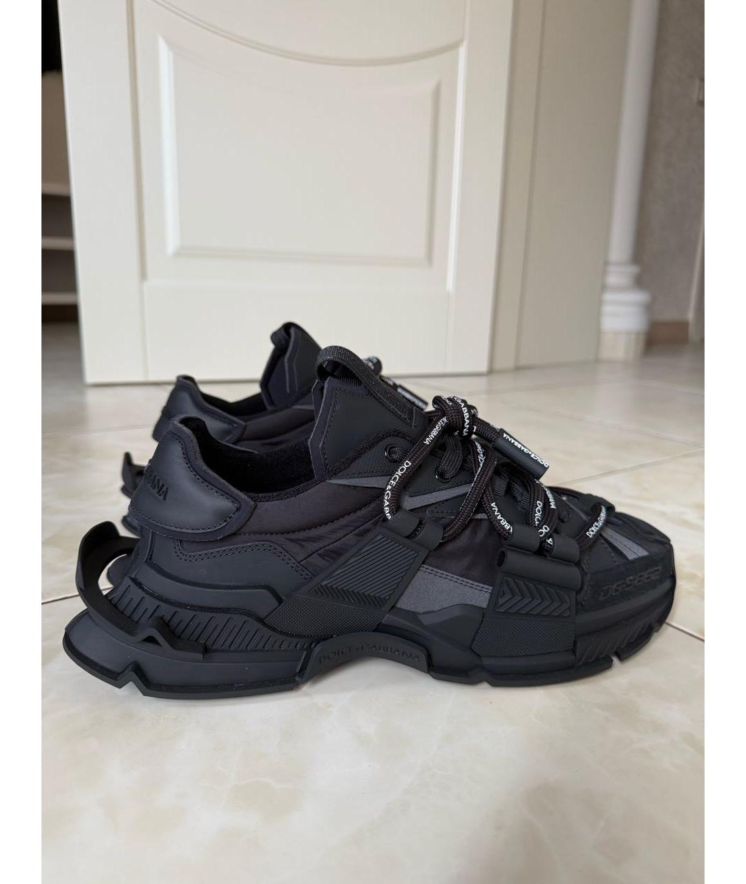 DOLCE&GABBANA Черные низкие кроссовки / кеды, фото 7