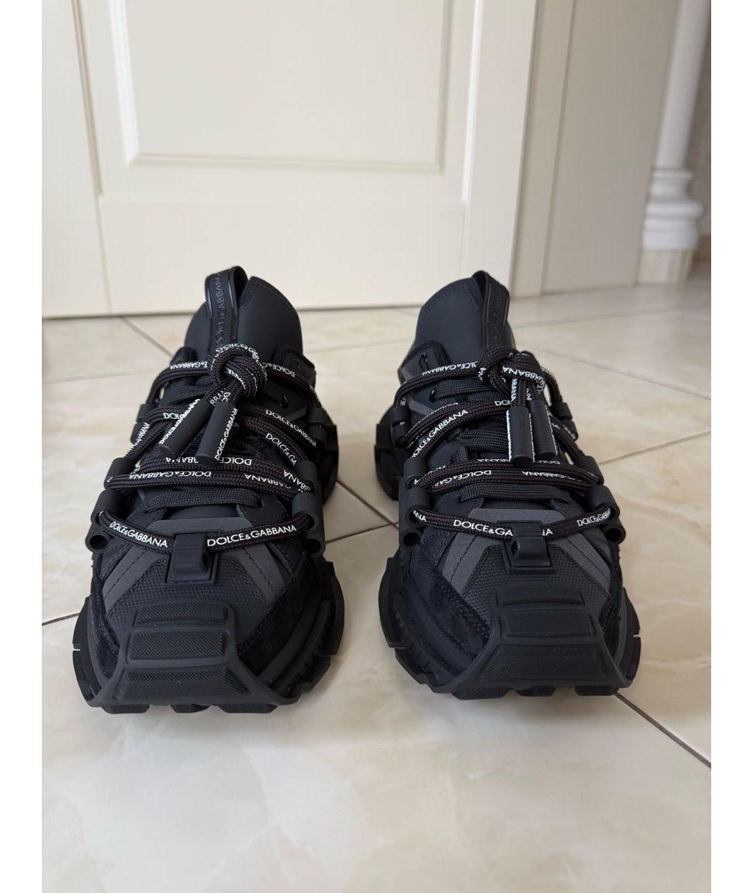 DOLCE&GABBANA Черные низкие кроссовки / кеды, фото 2