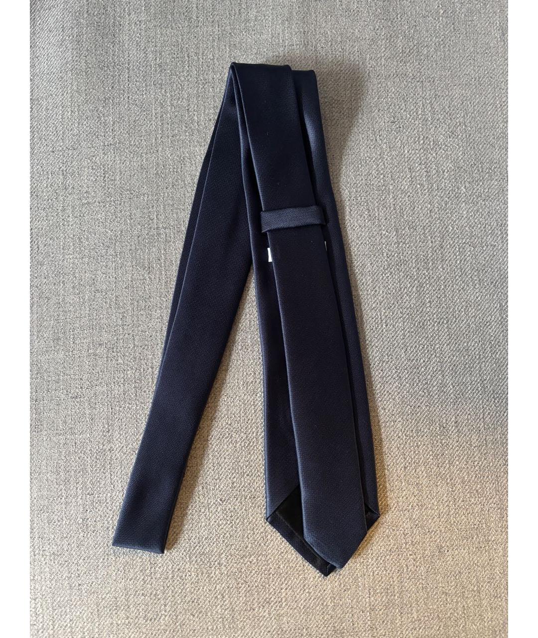 VALENTINO Темно-синий шелковый галстук, фото 2