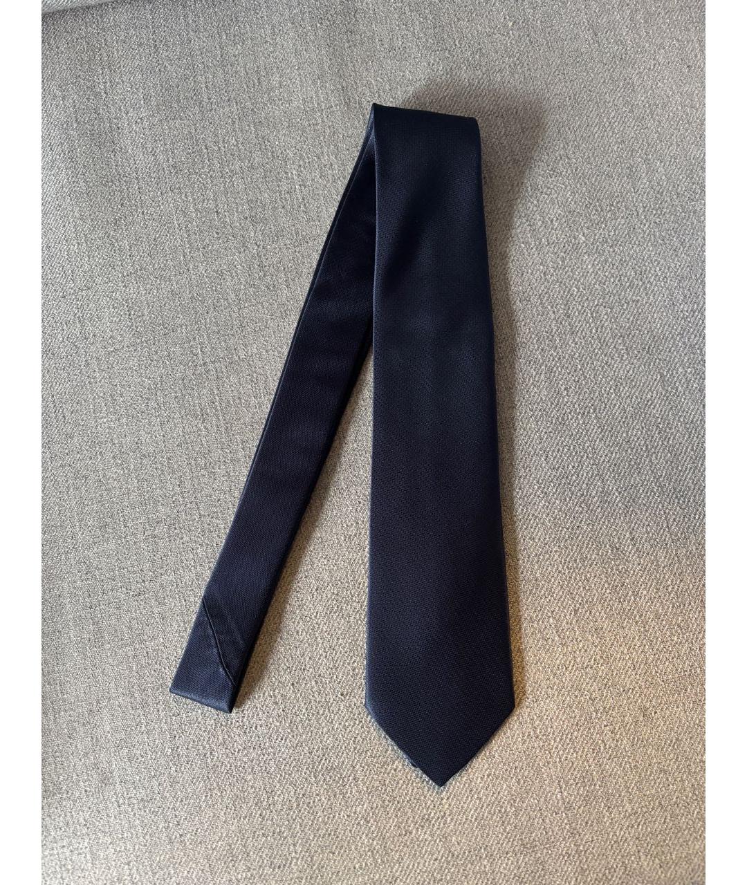 VALENTINO Темно-синий шелковый галстук, фото 8