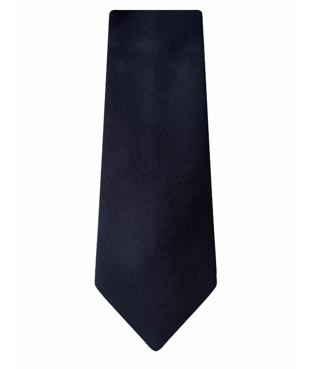 VALENTINO Темно-синий шелковый галстук, фото 1