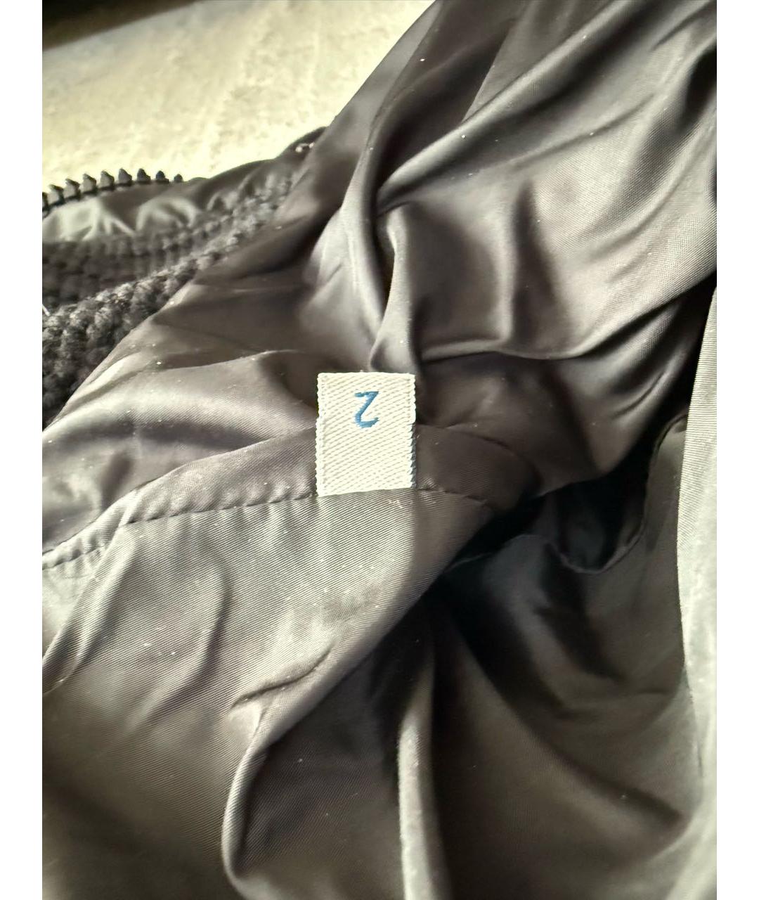 MONCLER Черный полиэстеровый пуховик, фото 8