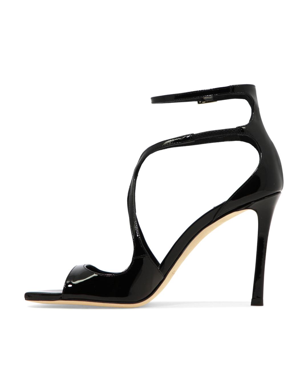 JIMMY CHOO Черные босоножки из лакированной кожи, фото 3