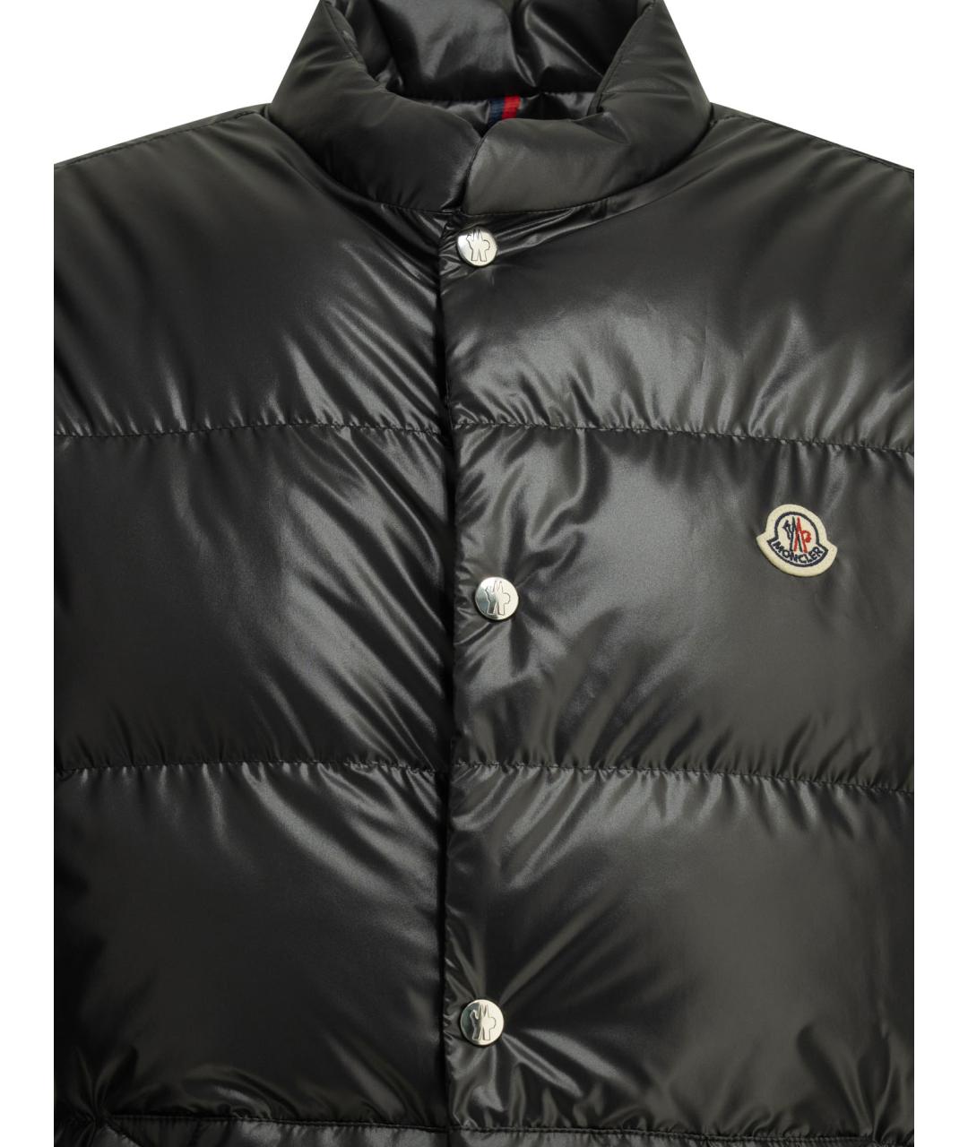 MONCLER Черный полиэстеровый жилет, фото 3