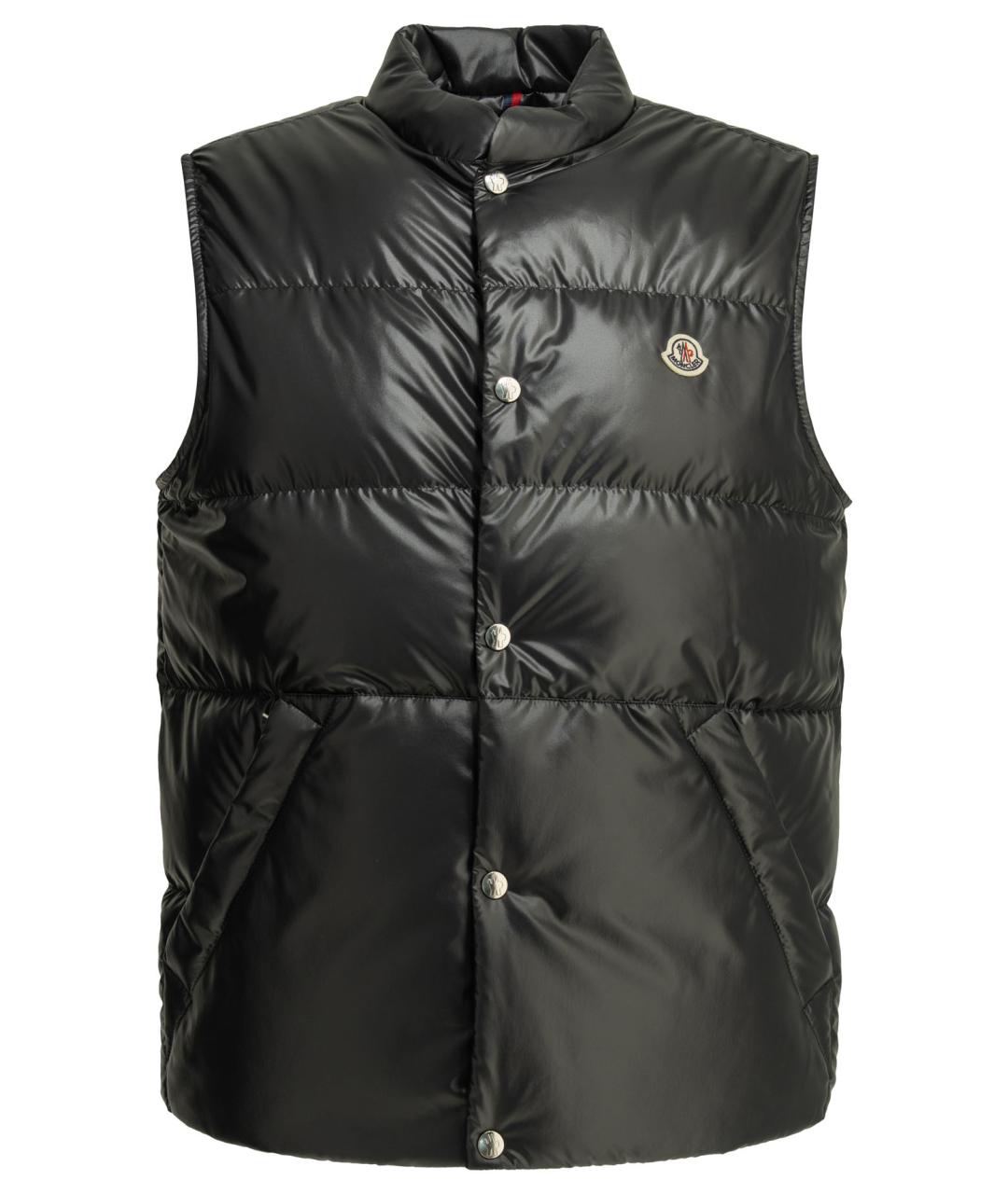 MONCLER Черный полиэстеровый жилет, фото 1