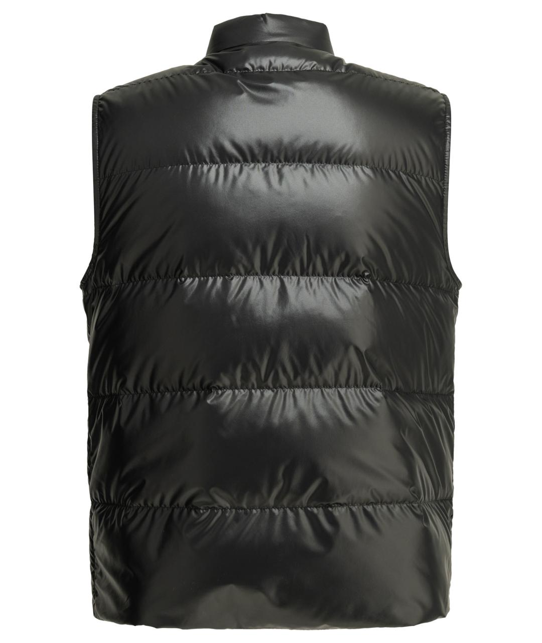 MONCLER Черный полиэстеровый жилет, фото 2