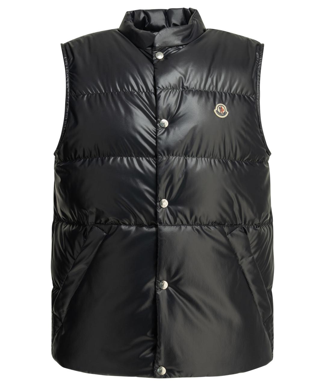 MONCLER Синий полиэстеровый жилет, фото 1