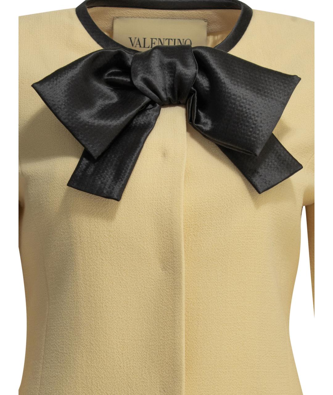 VALENTINO Бежевое шерстяное повседневное платье, фото 3