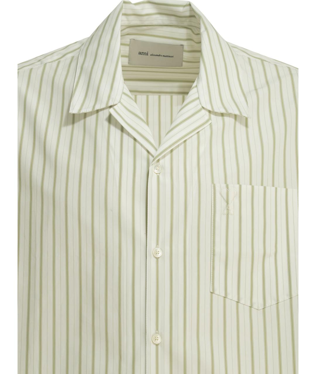 Ami Paris Зеленая хлопковая кэжуал рубашка, фото 3