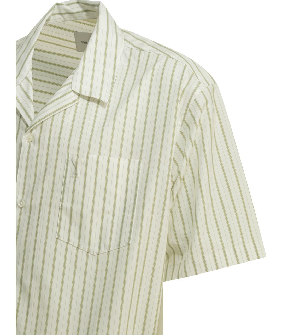 Ami Paris Зеленая хлопковая кэжуал рубашка, фото 4