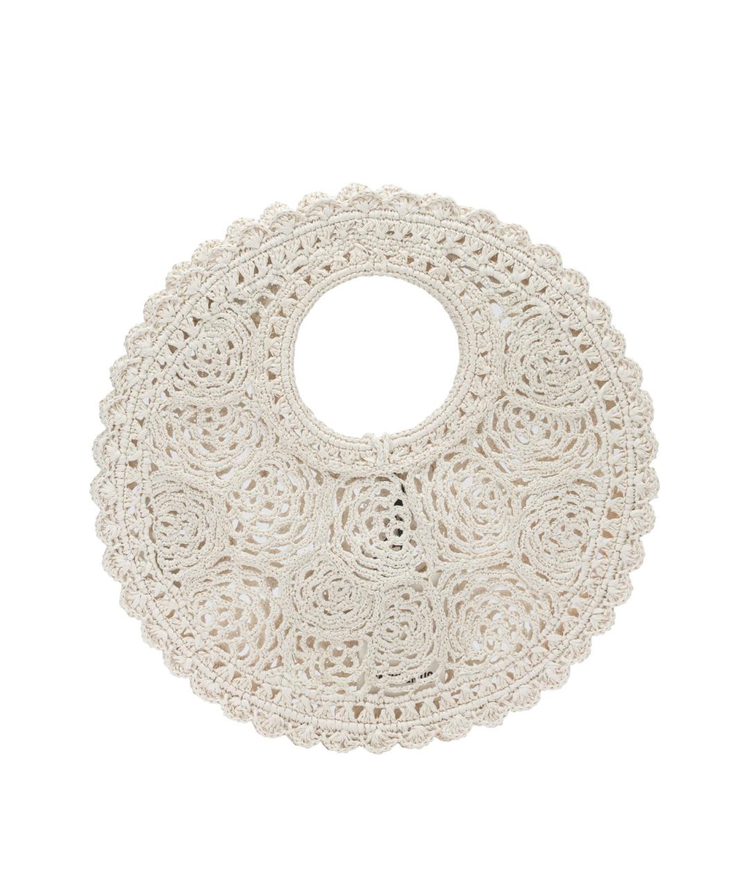 JACQUEMUS Белая пелетеная сумка с короткими ручками, фото 3