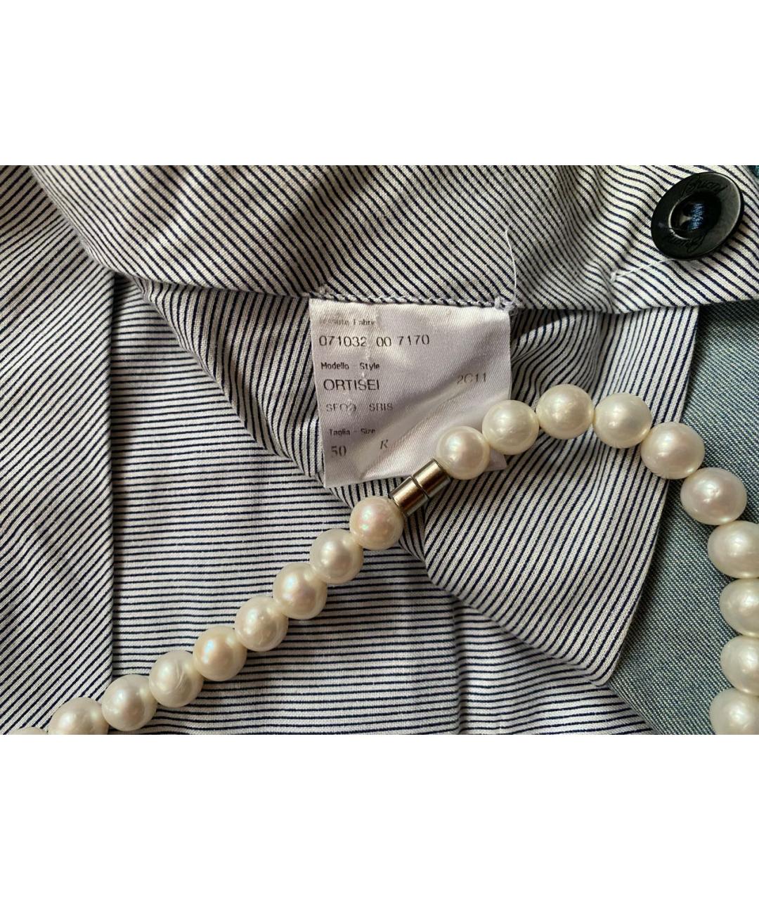 BRIONI Синие хлопковые повседневные брюки, фото 8