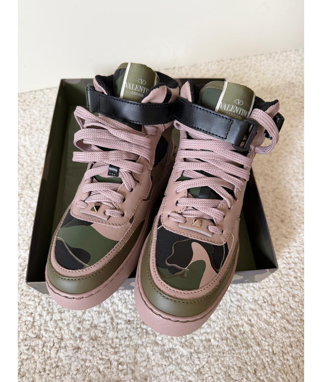 VALENTINO Мульти кожаные кроссовки, фото 6