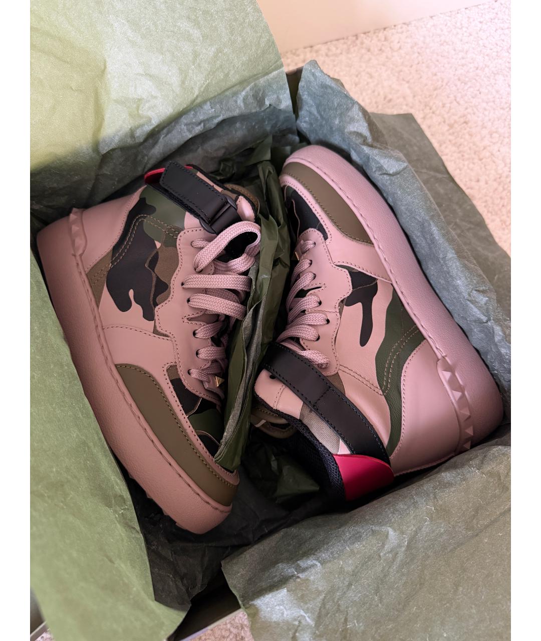 VALENTINO Мульти кожаные кроссовки, фото 7