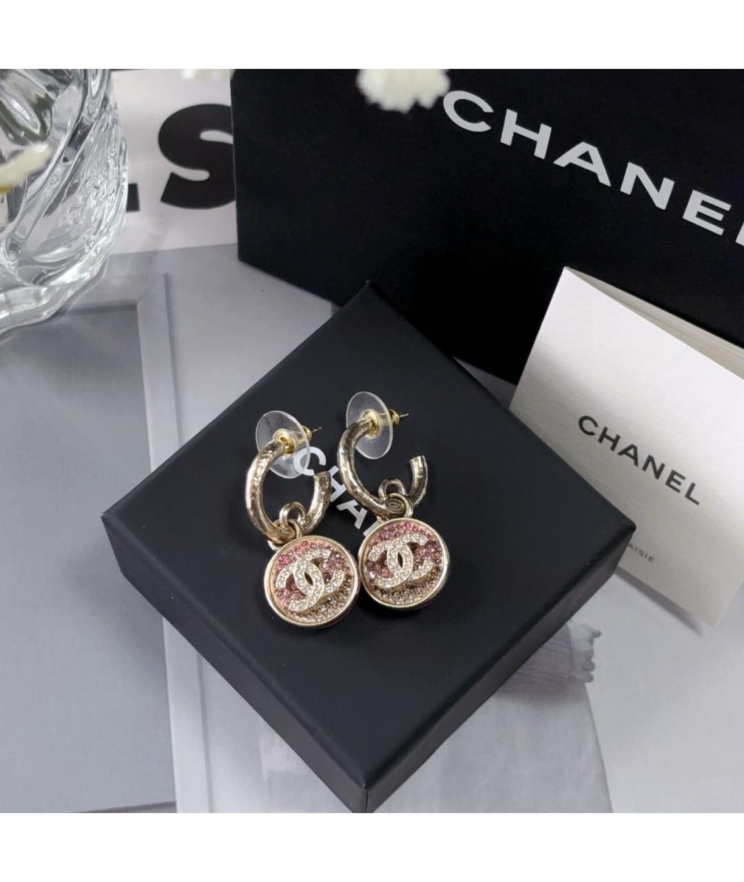 CHANEL Розовые серьги, фото 4