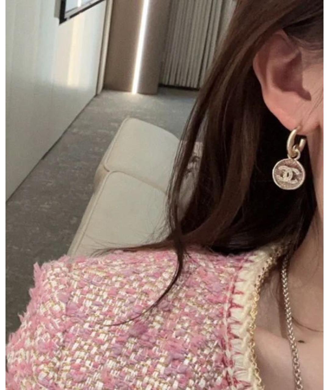 CHANEL Розовые серьги, фото 6