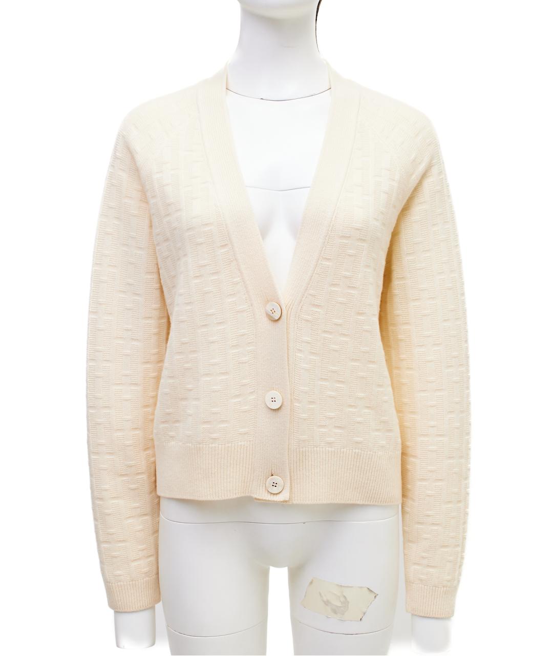 HERMES Бежевый шерстяной кардиган, фото 6