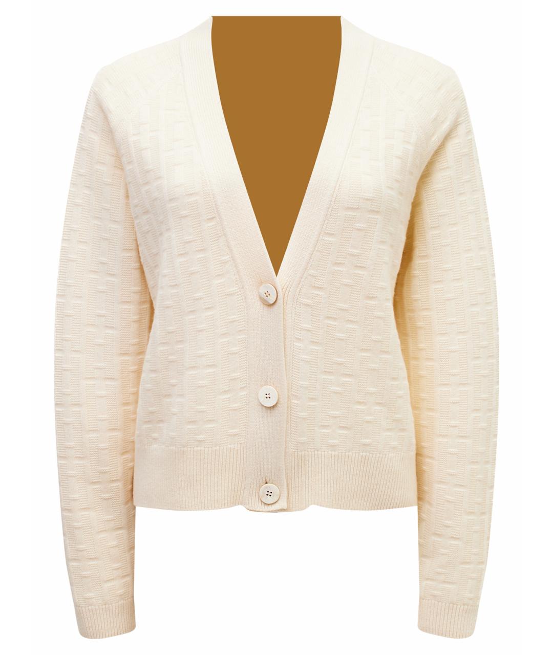 HERMES Бежевый шерстяной кардиган, фото 1