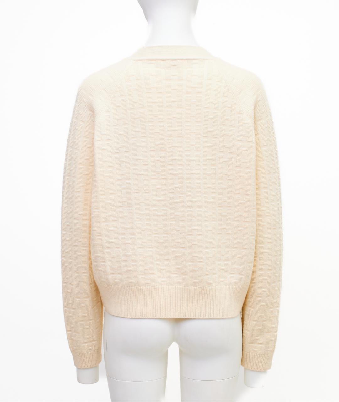 HERMES Бежевый шерстяной кардиган, фото 2