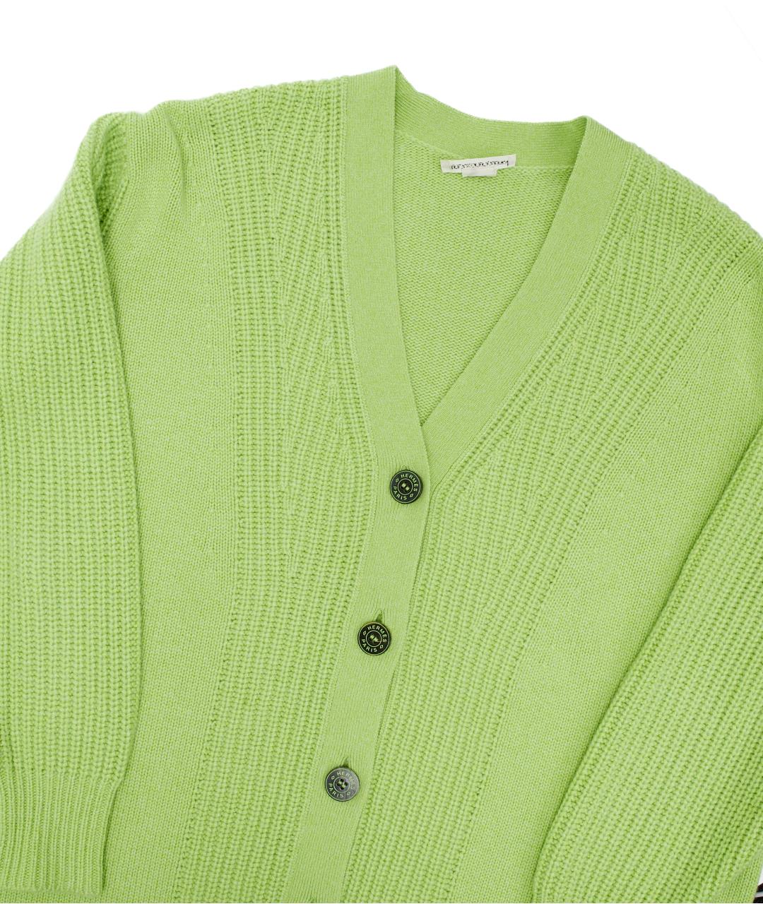 HERMES Зеленый кашемировый кардиган, фото 4