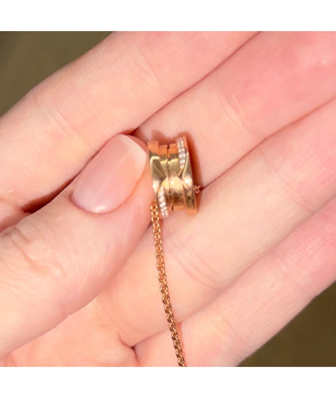 BVLGARI Розовая подвеска из розового золота, фото 3