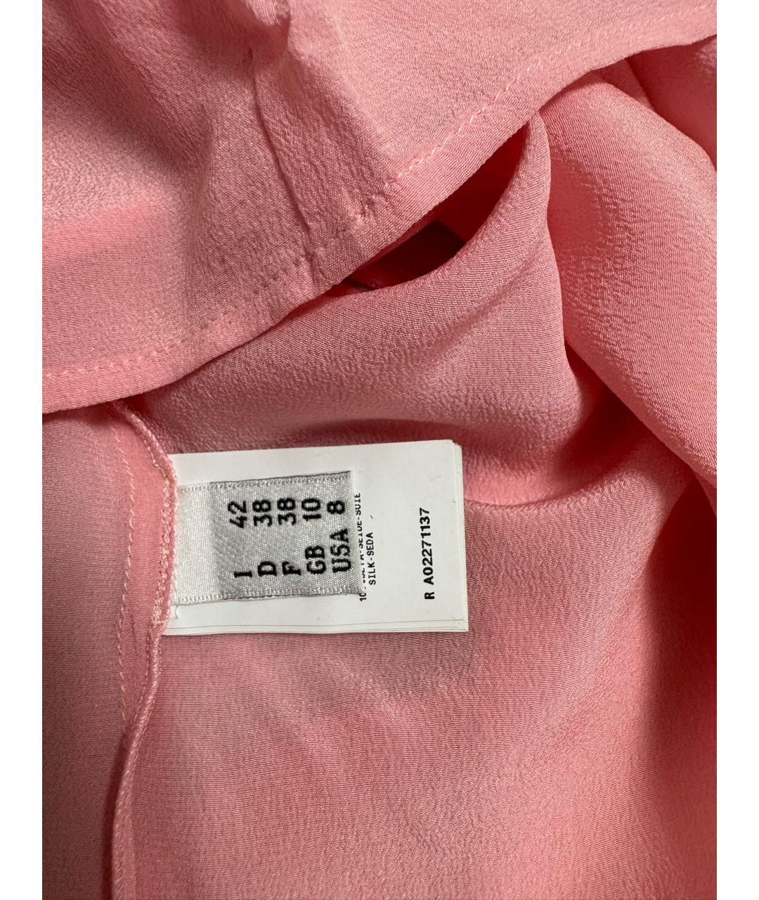 BOUTIQUE MOSCHINO Коралловая шелковая блузы, фото 4