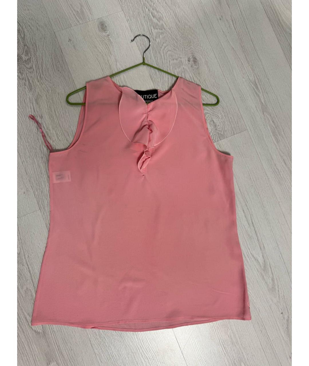 BOUTIQUE MOSCHINO Коралловая шелковая блузы, фото 5