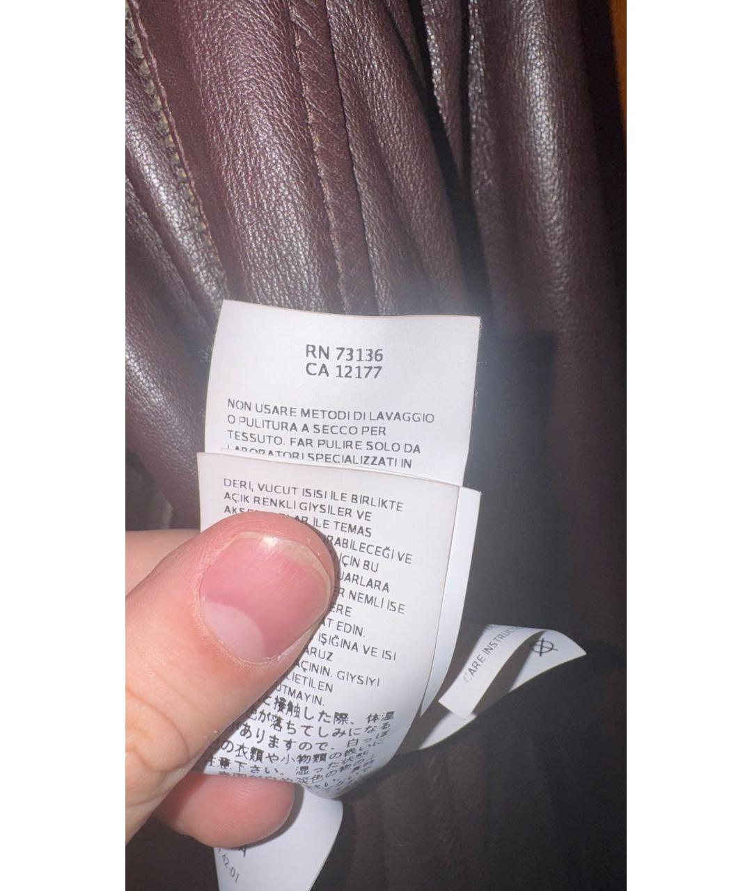 MAX MARA Коричневая кожаная куртка, фото 4