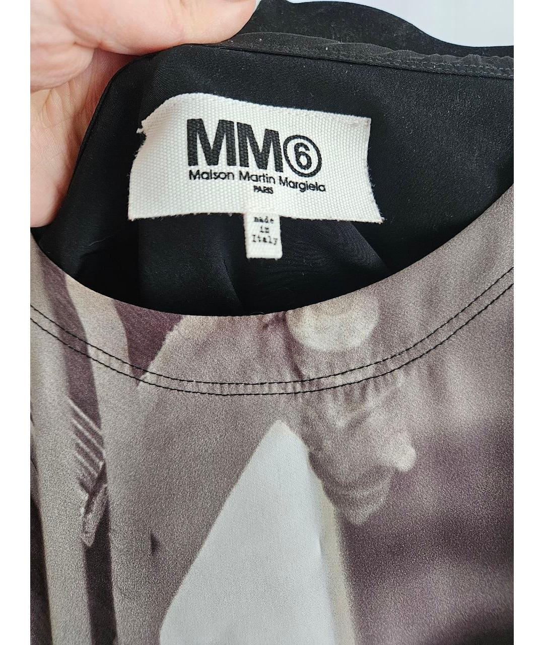 MAISON MARGIELA Черная полиэстеровая футболка, фото 2