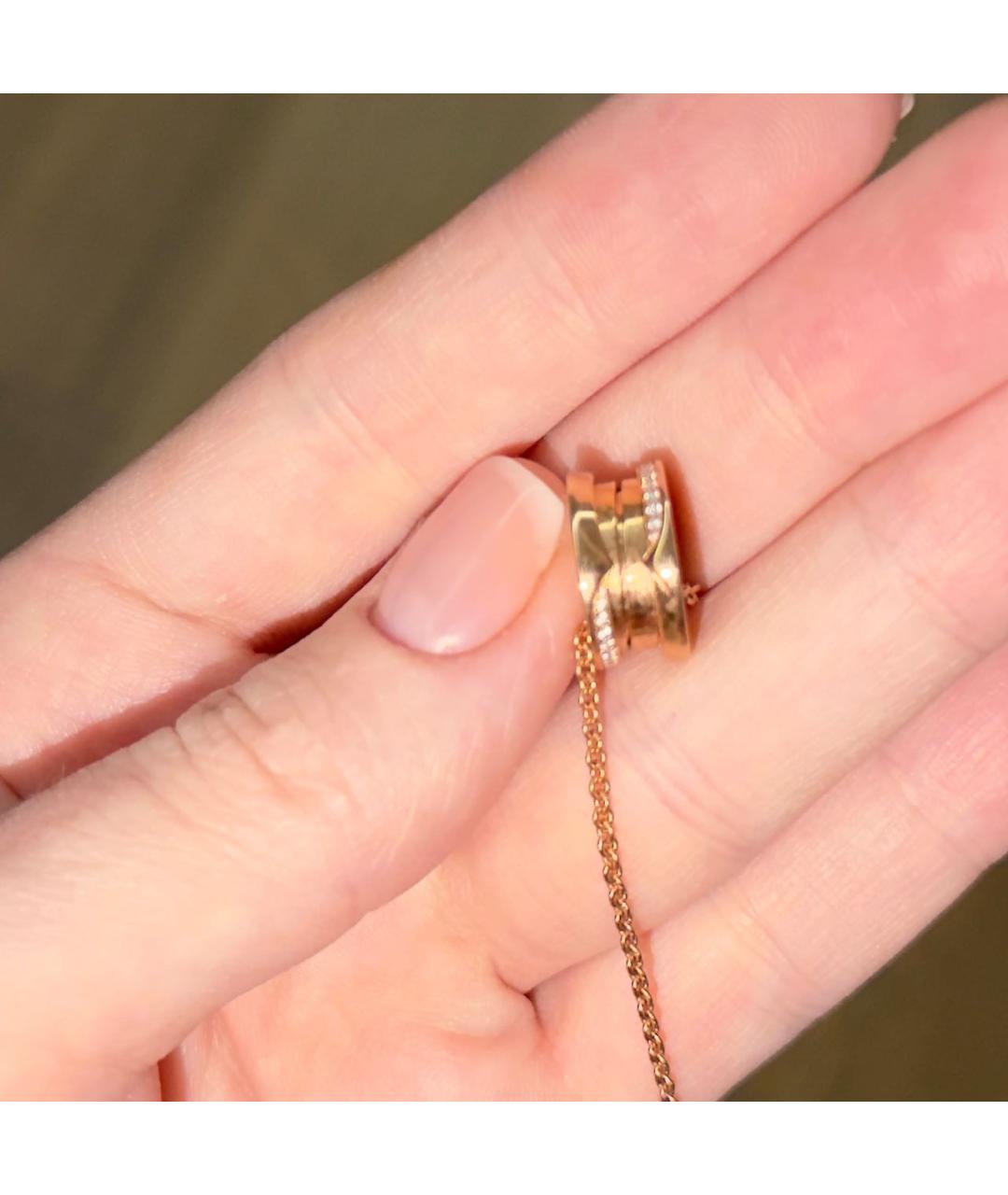BVLGARI Розовая подвеска из розового золота, фото 4