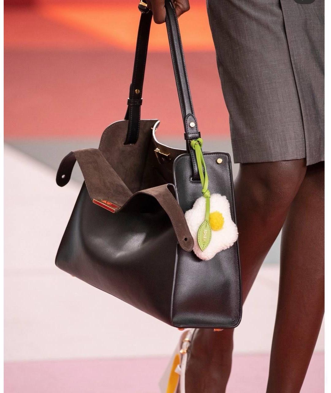 FENDI Черная кожаная сумка через плечо, фото 7