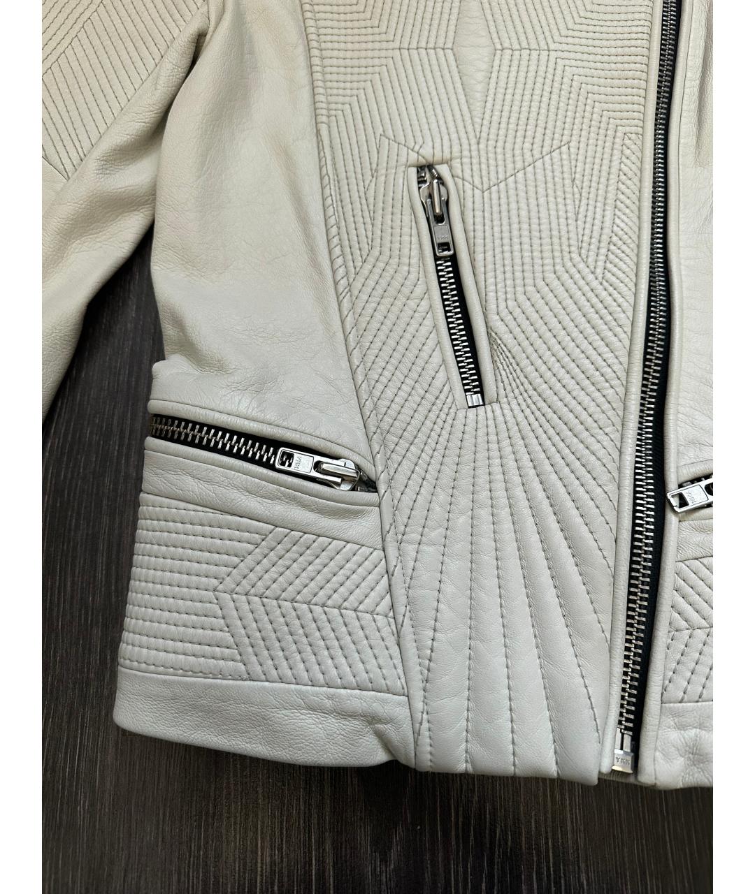 IRO Белая кожаная куртка, фото 7