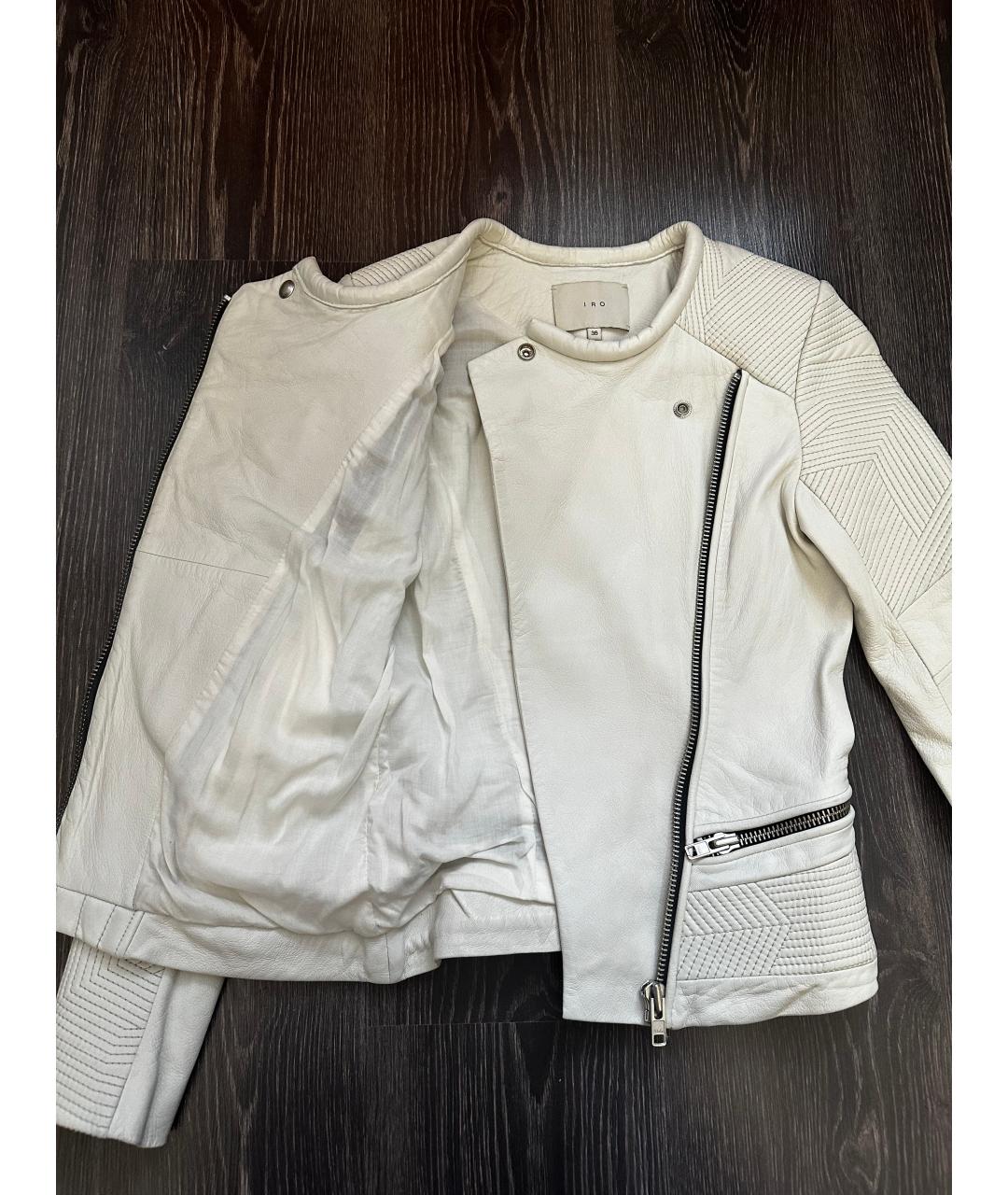IRO Белая кожаная куртка, фото 5