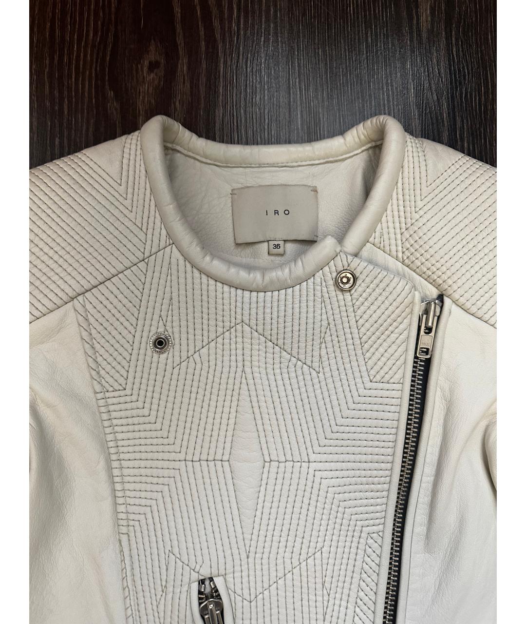 IRO Белая кожаная куртка, фото 4