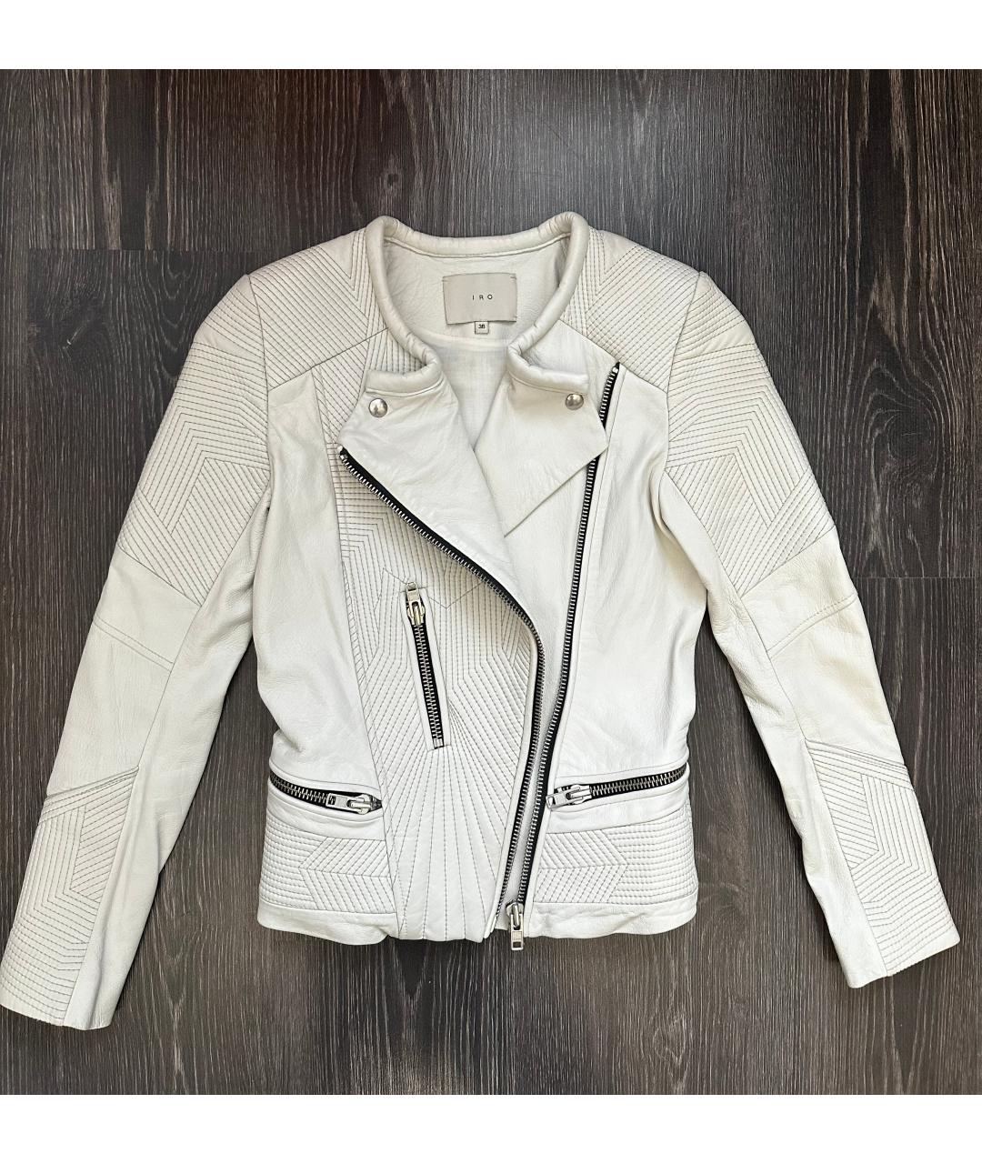 IRO Белая кожаная куртка, фото 2