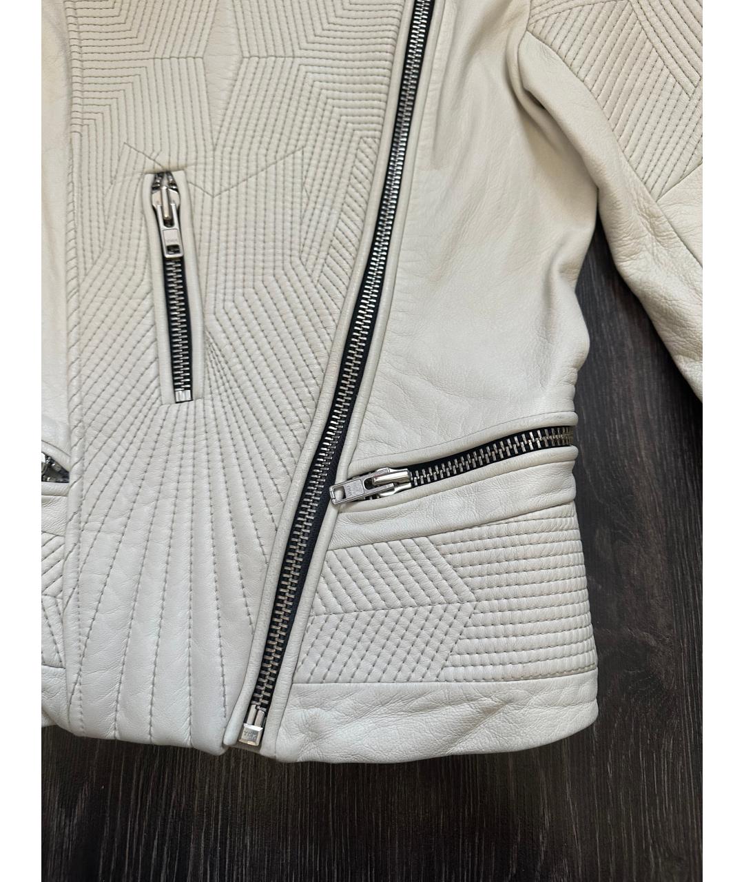 IRO Белая кожаная куртка, фото 8