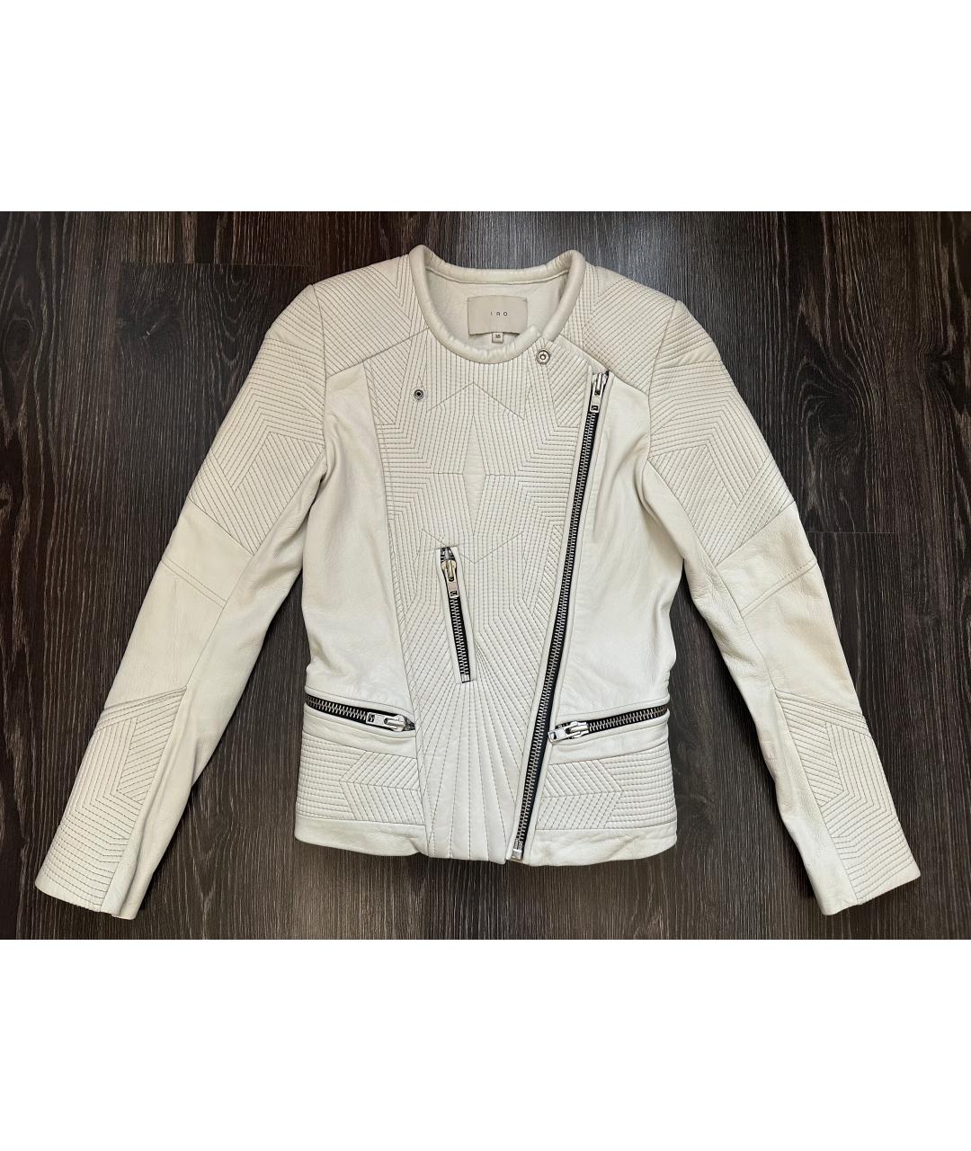 IRO Белая кожаная куртка, фото 10