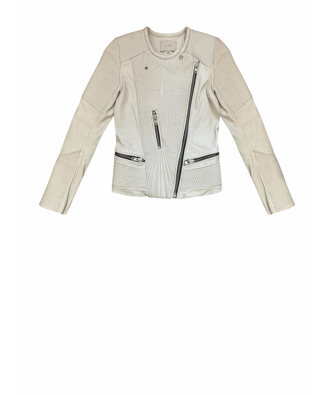 IRO Белая кожаная куртка, фото 1