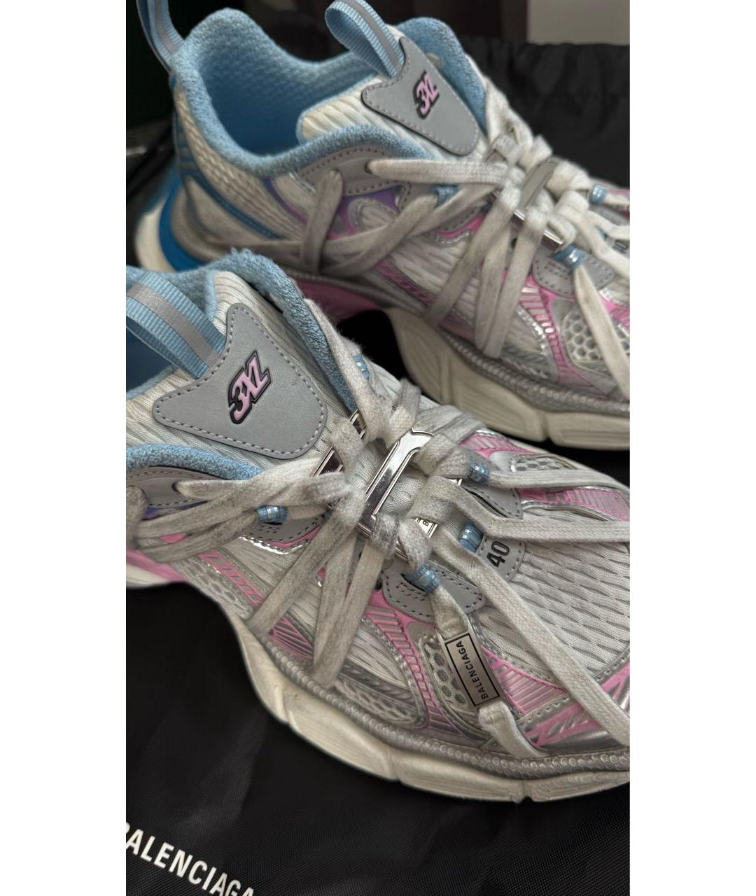 BALENCIAGA Розовые текстильные кроссовки, фото 5