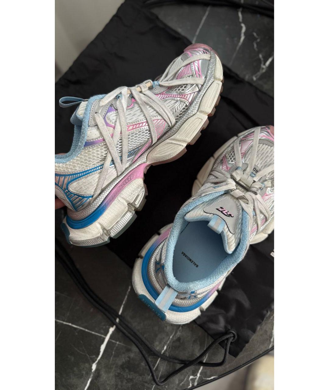 BALENCIAGA Розовые текстильные кроссовки, фото 8